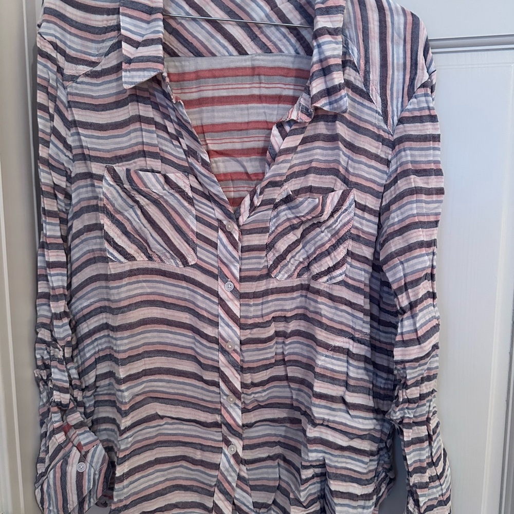 Tommy Hilfiger Multicolor Striped Button-Down Shirt